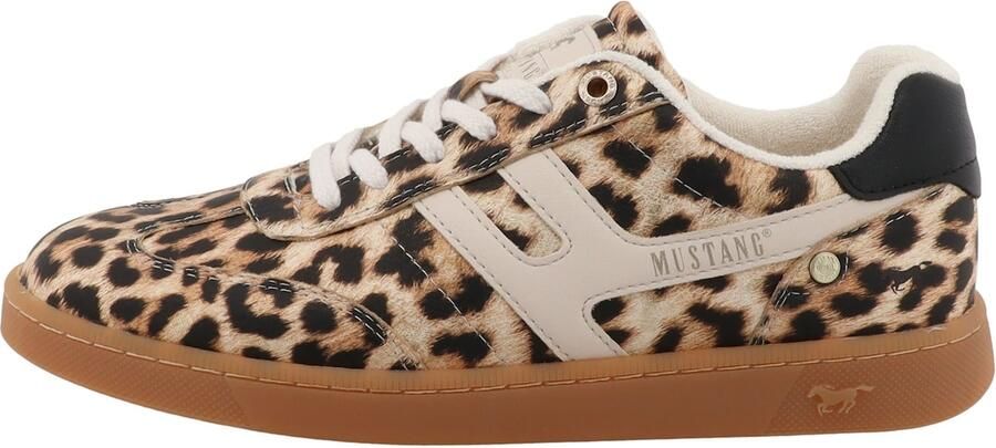 MUSTANG Sneakers laag crème camel donkerbruin zwart - Foto 4