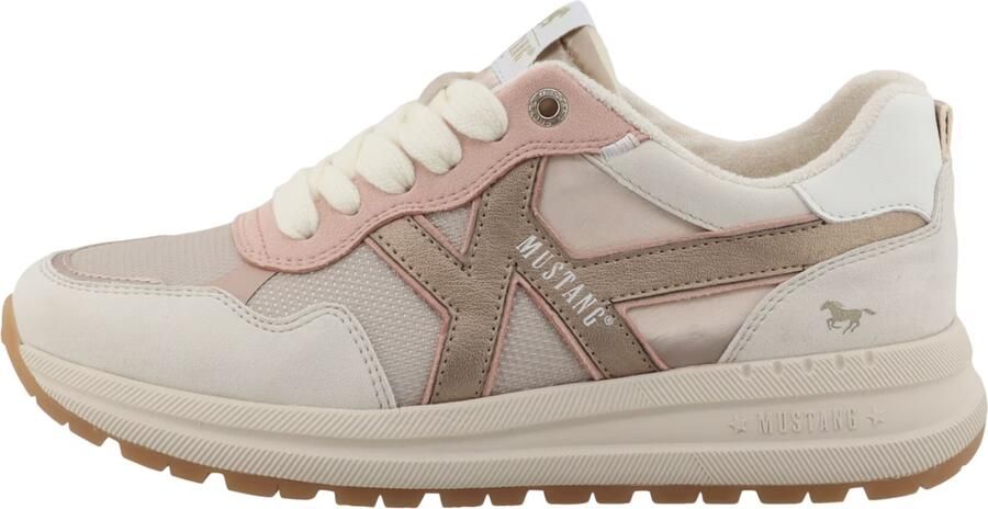 MUSTANG Sneakers laag crème goud rosa wit - Foto 2