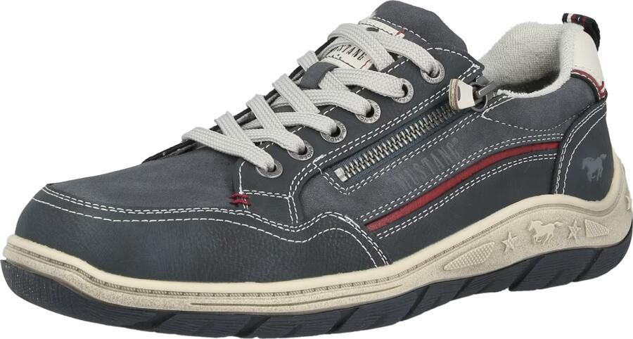 MUSTANG Sneakers laag donkerblauw donkerrood
