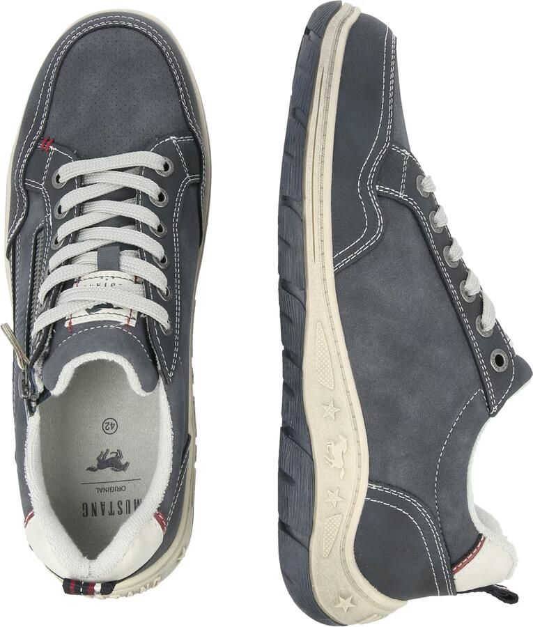 MUSTANG Sneakers laag donkerblauw donkerrood - Foto 2