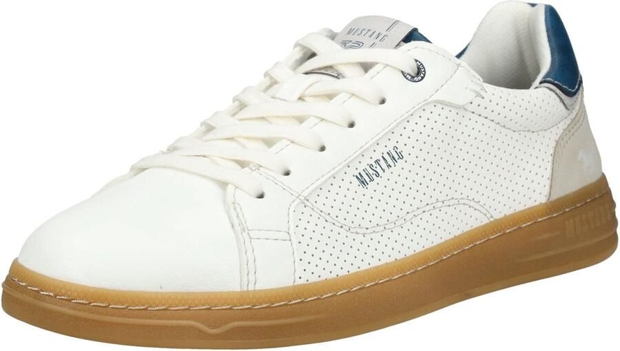 MUSTANG Sneakers laag donkerblauw greige wit