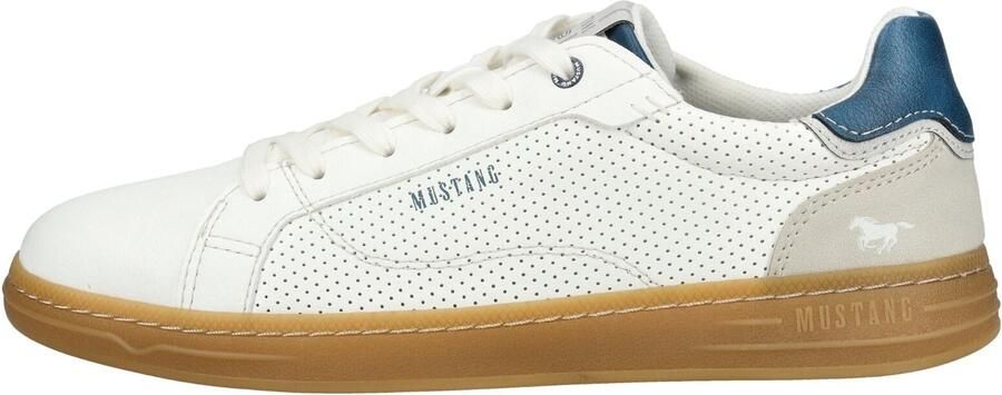 MUSTANG Sneakers laag donkerblauw greige wit - Foto 6