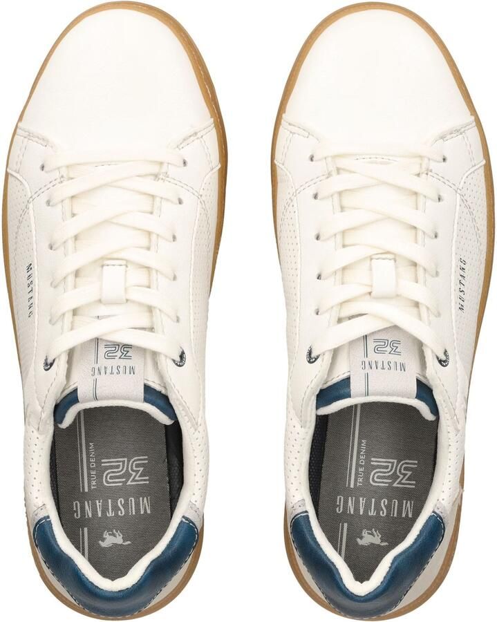 MUSTANG Sneakers laag donkerblauw greige wit - Foto 2