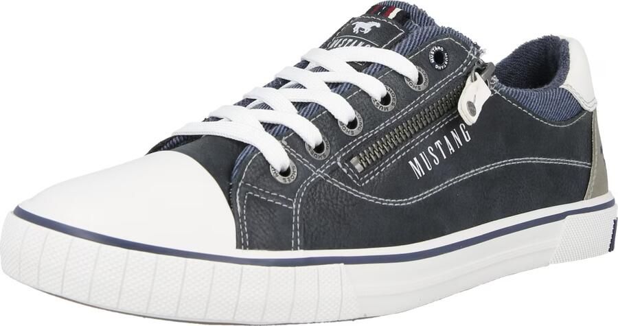 MUSTANG Sneakers laag donkerblauw wit - Foto 2