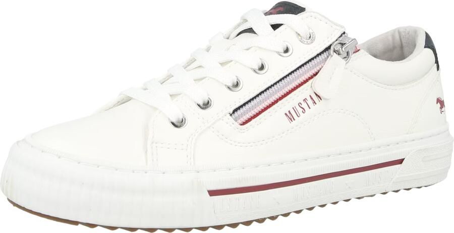 MUSTANG Sneakers laag donkerrood wit - Foto 2