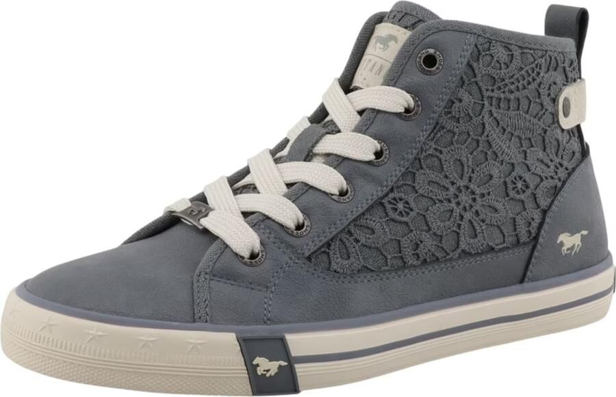 Mustang dames high top sneakers blauw (jeans) - Foto 2