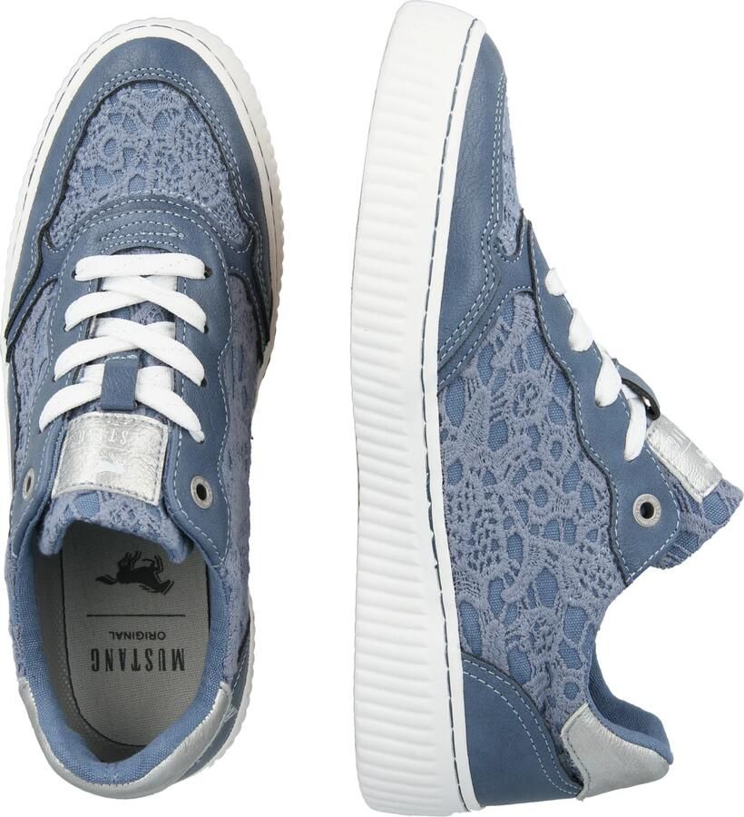 MUSTANG Sneakers laag duifblauw zilver - Foto 3