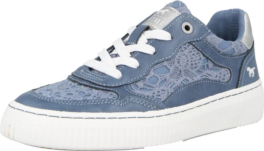 MUSTANG Sneakers laag duifblauw zilver - Foto 2