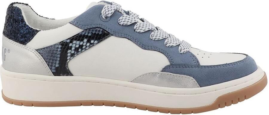 MUSTANG Sneakers laag duifblauw zilver wit - Foto 4