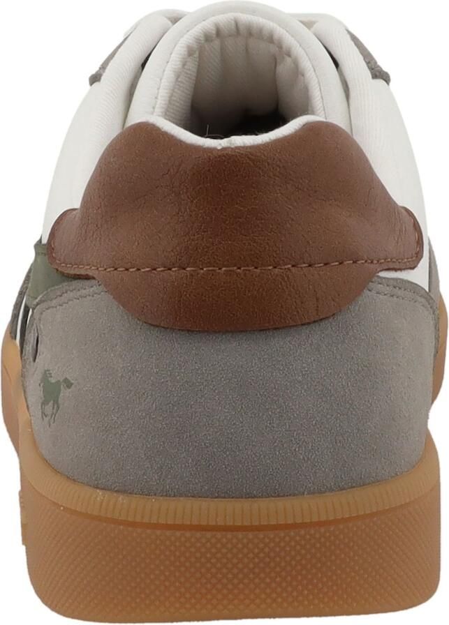 MUSTANG Sneakers laag grijs kaki wit - Foto 3