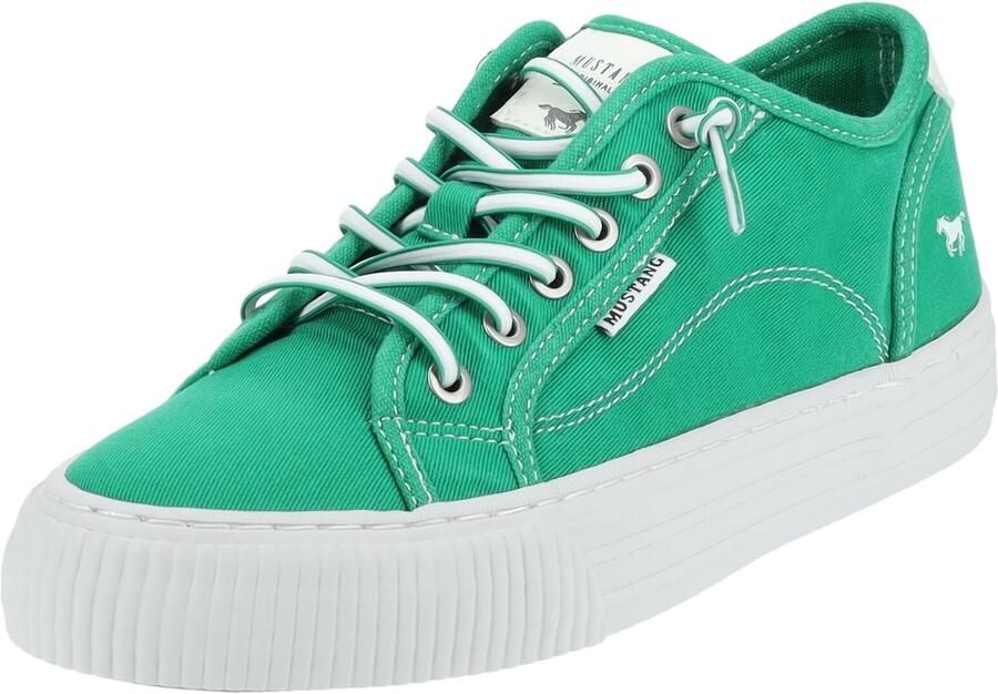 MUSTANG Sneakers laag groen wit