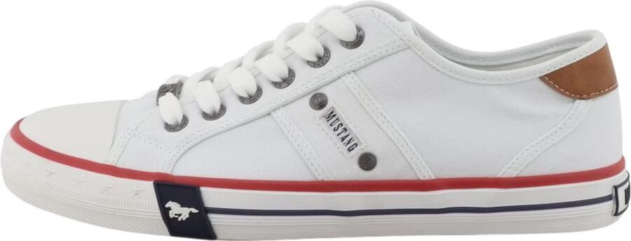 MUSTANG Sneakers laag karamel zwart wit - Foto 2