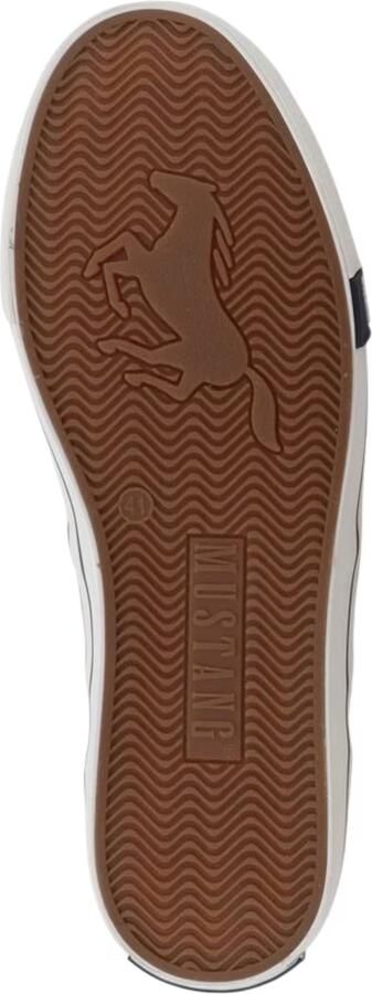 MUSTANG Sneakers laag karamel zwart wit - Foto 3