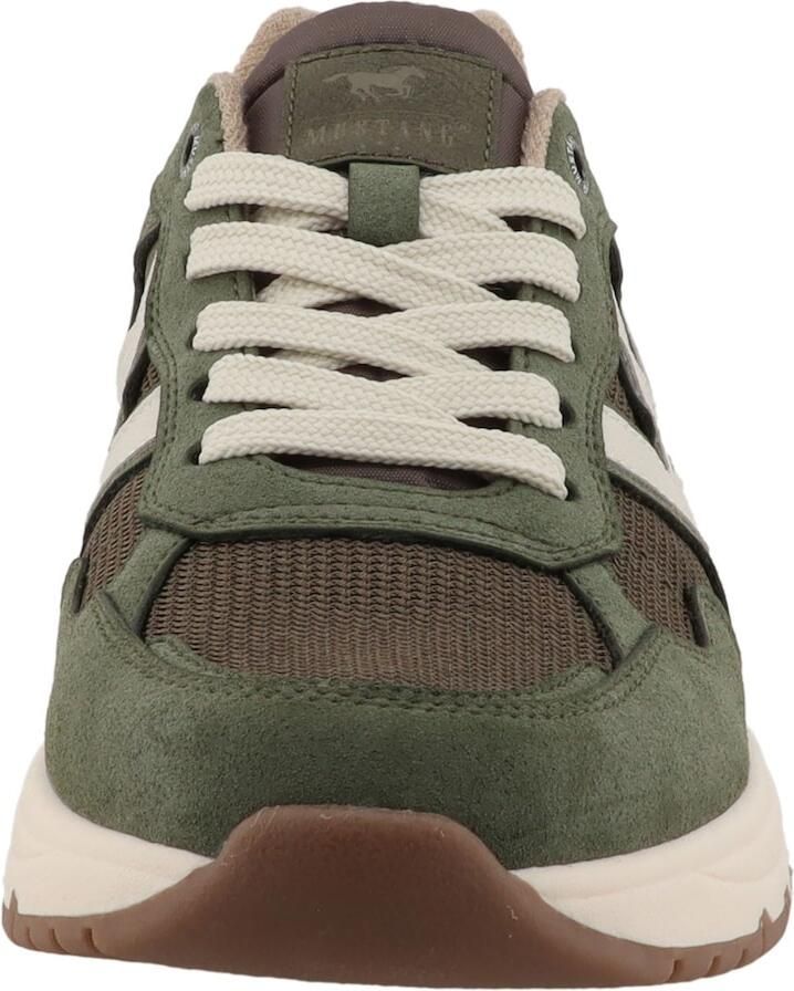 MUSTANG Sneakers laag lichtbeige kaki olijfgroen - Foto 3