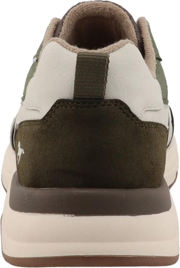 MUSTANG Sneakers laag lichtbeige kaki olijfgroen - Foto 4