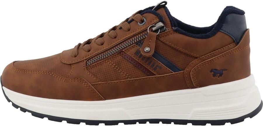 MUSTANG Sneakers laag 'Luciano' marine bruin - Foto 4