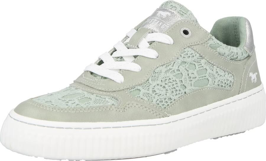 MUSTANG Sneakers laag mintgroen pastelgroen zilver
