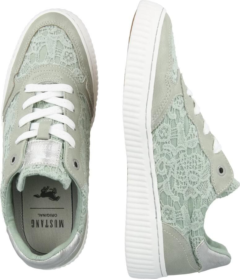 MUSTANG Sneakers laag mintgroen pastelgroen zilver - Foto 2