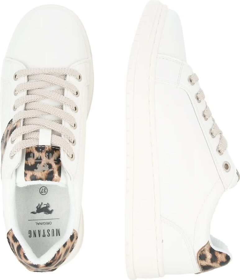 MUSTANG Sneakers laag mokka zwart wit - Foto 2