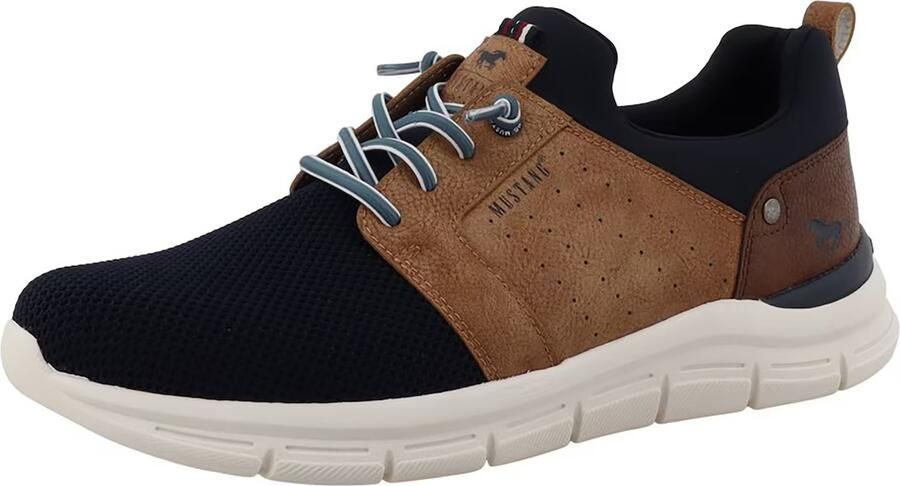 MUSTANG Sneakers laag navy bruin