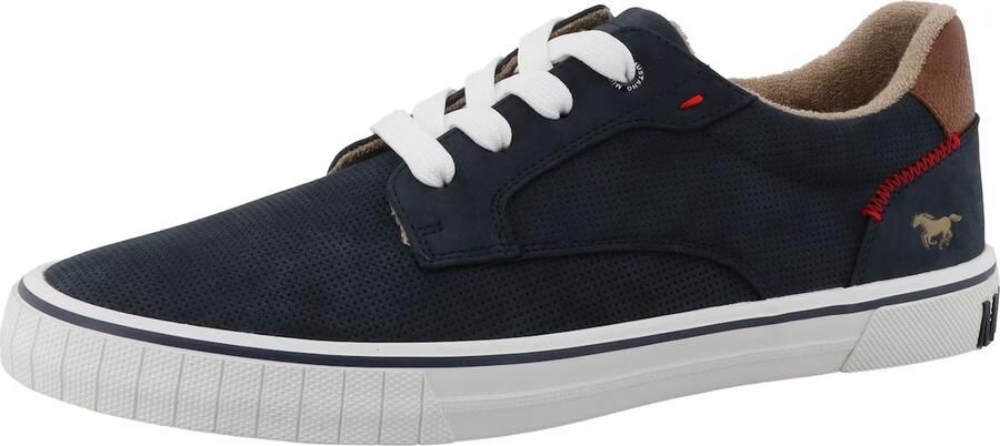 MUSTANG Sneakers laag navy bruin rood