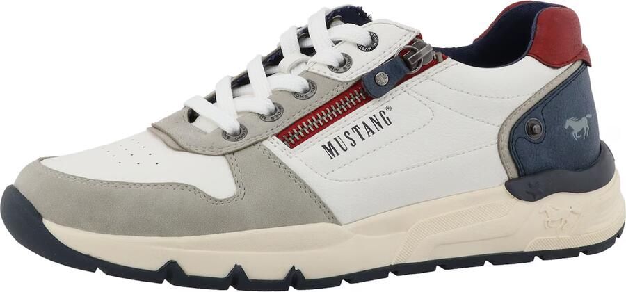 MUSTANG Sneakers laag navy grijs merlot offwhite
