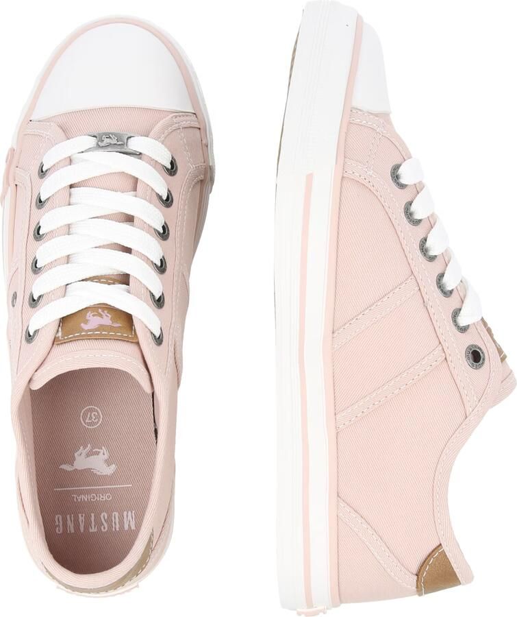 Mustang dames canvas sneaker roze - Foto 3