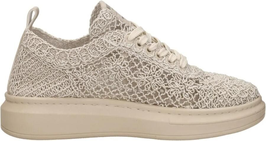 Mustang Shoes Sneakers plateausneaker veterschoen met sleehak