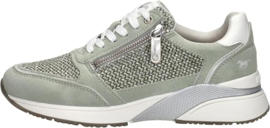 Mustang Mintgroene Geweven Sneaker Green Dames - Foto 9