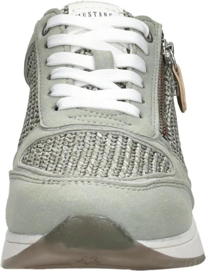 Mustang Mintgroene Geweven Sneaker Green Dames - Foto 4