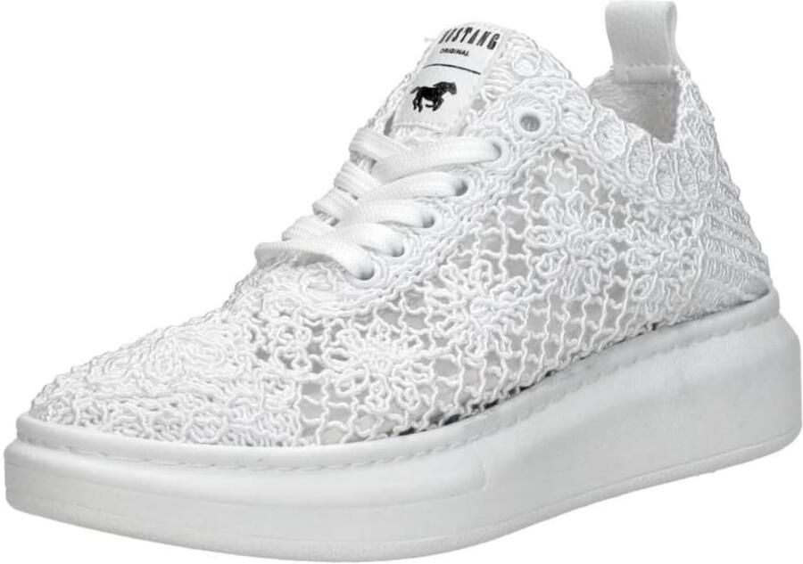 Mustang Shoes Sneakers plateausneaker veterschoen met sleehak - Foto 13