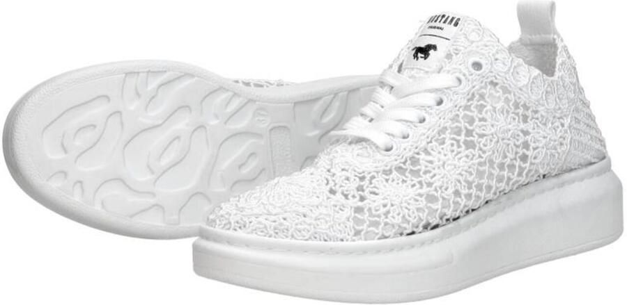 Mustang Shoes Sneakers plateausneaker veterschoen met sleehak - Foto 18