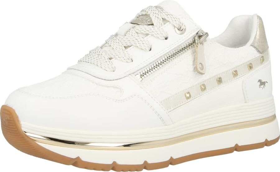 MUSTANG Sneakers laag zilver wit - Foto 8