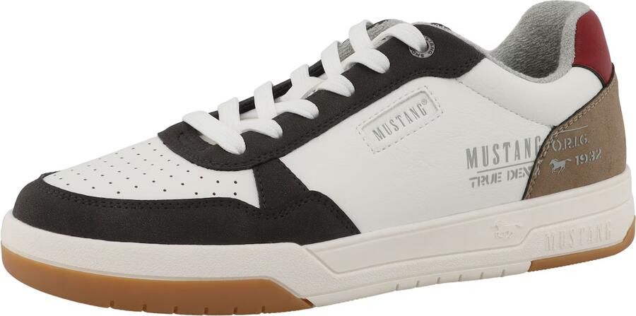 MUSTANG Sneakers laag zwart wit