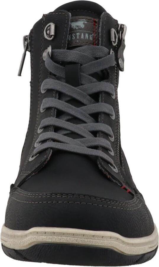 MUSTANG Veterboots 'Benedetto' basaltgrijs bordeaux zwart - Foto 4