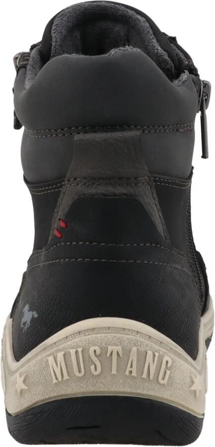 MUSTANG Veterboots 'Benedetto' basaltgrijs bordeaux zwart - Foto 5