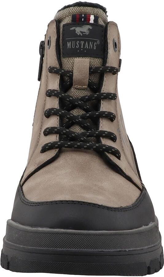 MUSTANG Veterboots brokaat zwart - Foto 4