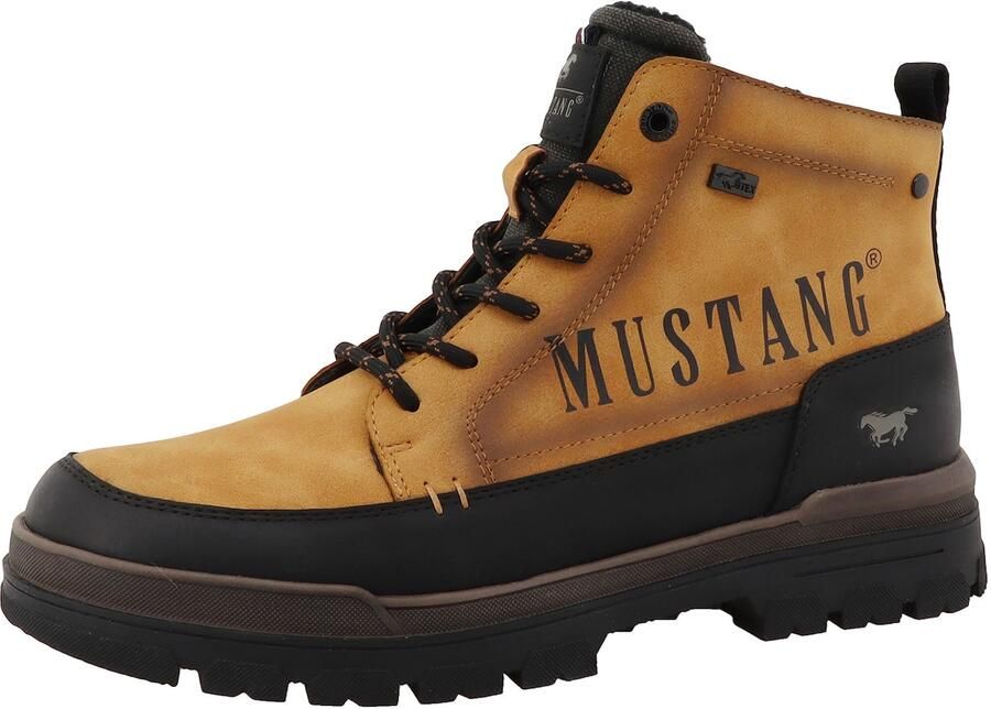 MUSTANG Veterboots camel zwart
