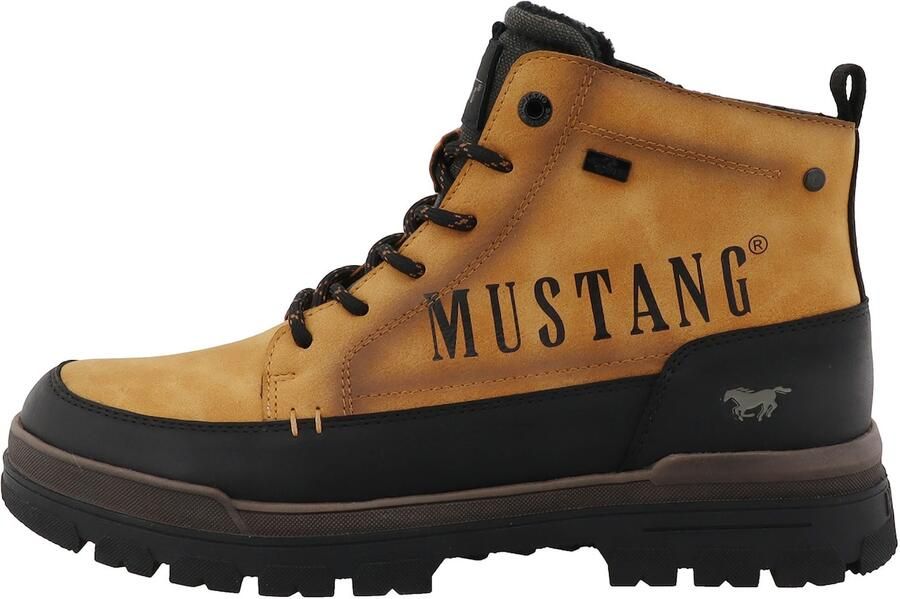 MUSTANG Veterboots camel zwart - Foto 3