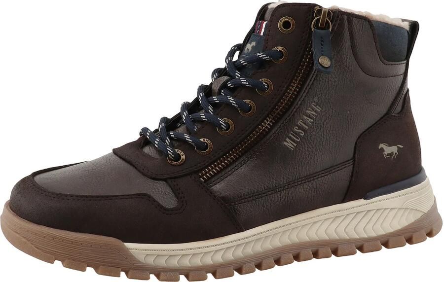 MUSTANG Veterboots chocoladebruin