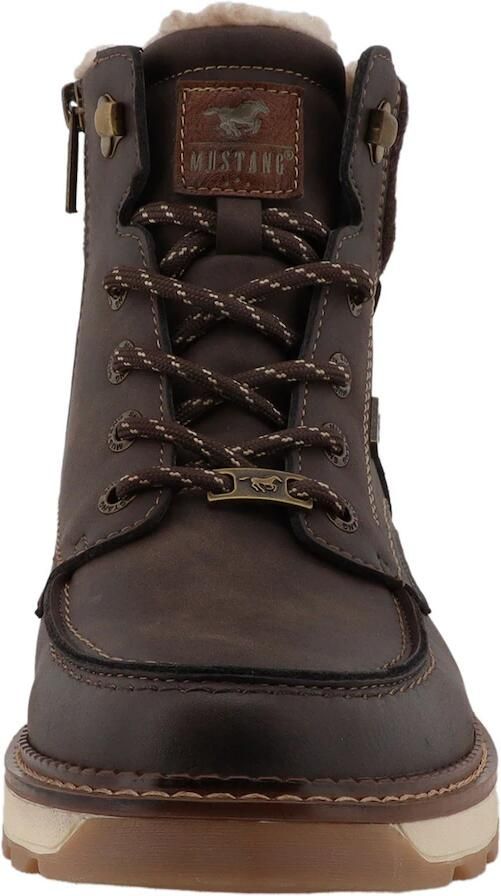 MUSTANG Veterboots donkerbruin bruin gemêleerd - Foto 3