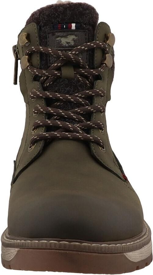 MUSTANG Veterboots donkerbruin donkergroen - Foto 3