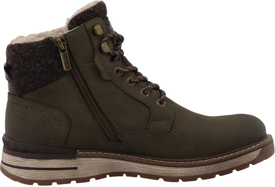 MUSTANG Veterboots donkerbruin donkergroen - Foto 2