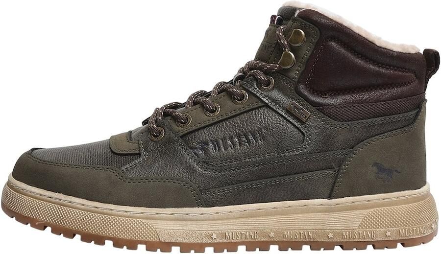 MUSTANG Veterboots donkerbruin kaki