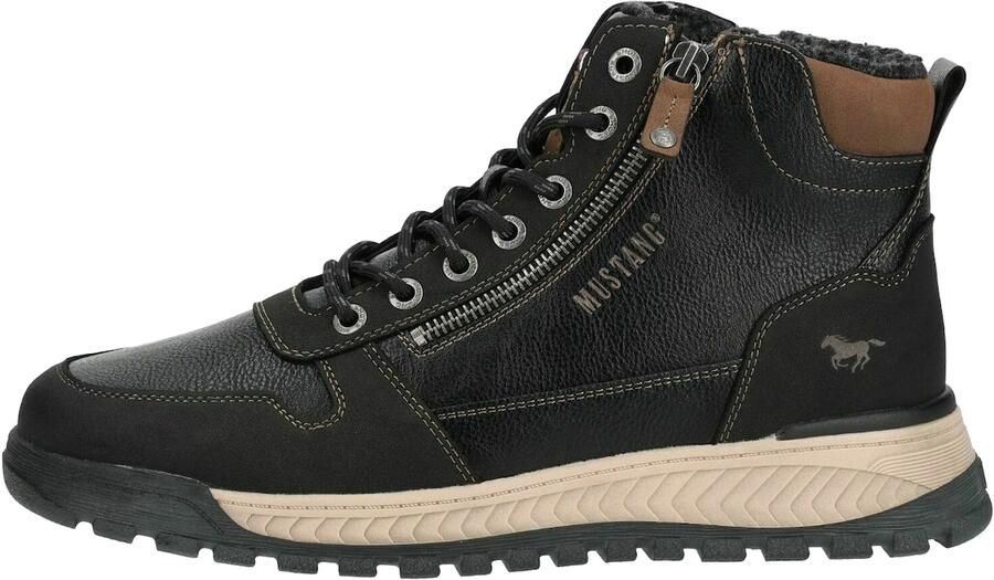 MUSTANG Veterboots karamel zwart - Foto 5