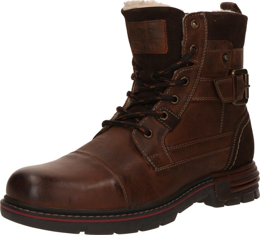 MUSTANG Veterboots kastanjebruin