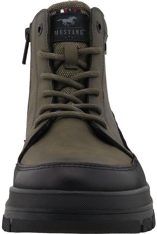 MUSTANG Veterboots olijfgroen zwart - Foto 4