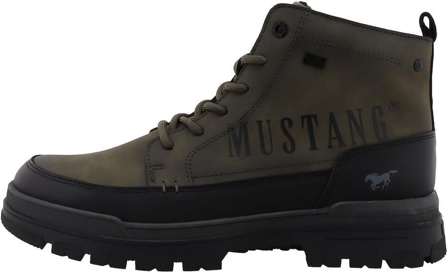 MUSTANG Veterboots olijfgroen zwart - Foto 2