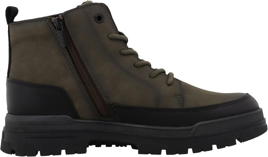 MUSTANG Veterboots olijfgroen zwart - Foto 3