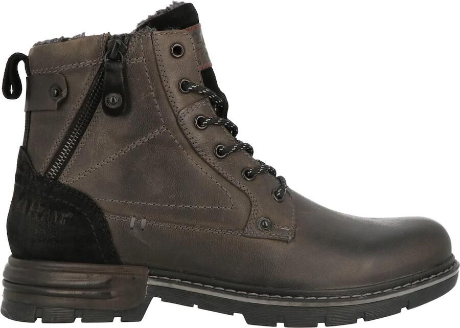 MUSTANG Veterboots 'Sergio' taupe zwart